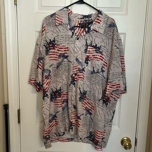 Men’s  George USA short sleeve casual shirt XL 100% rayon in great condition